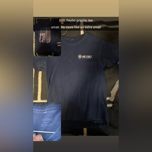 Heybo Navy Graphic Tee - Short Sleeve